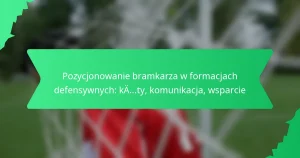 Pozycjonowanie bramkarza w formacjach defensywnych: kąty, komunikacja, wsparcie